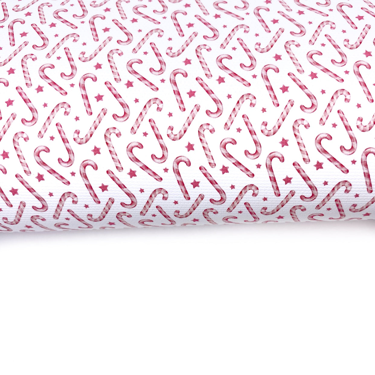 White Candy Cane Mix Up Lux Premium Canvas Bow Fabrics