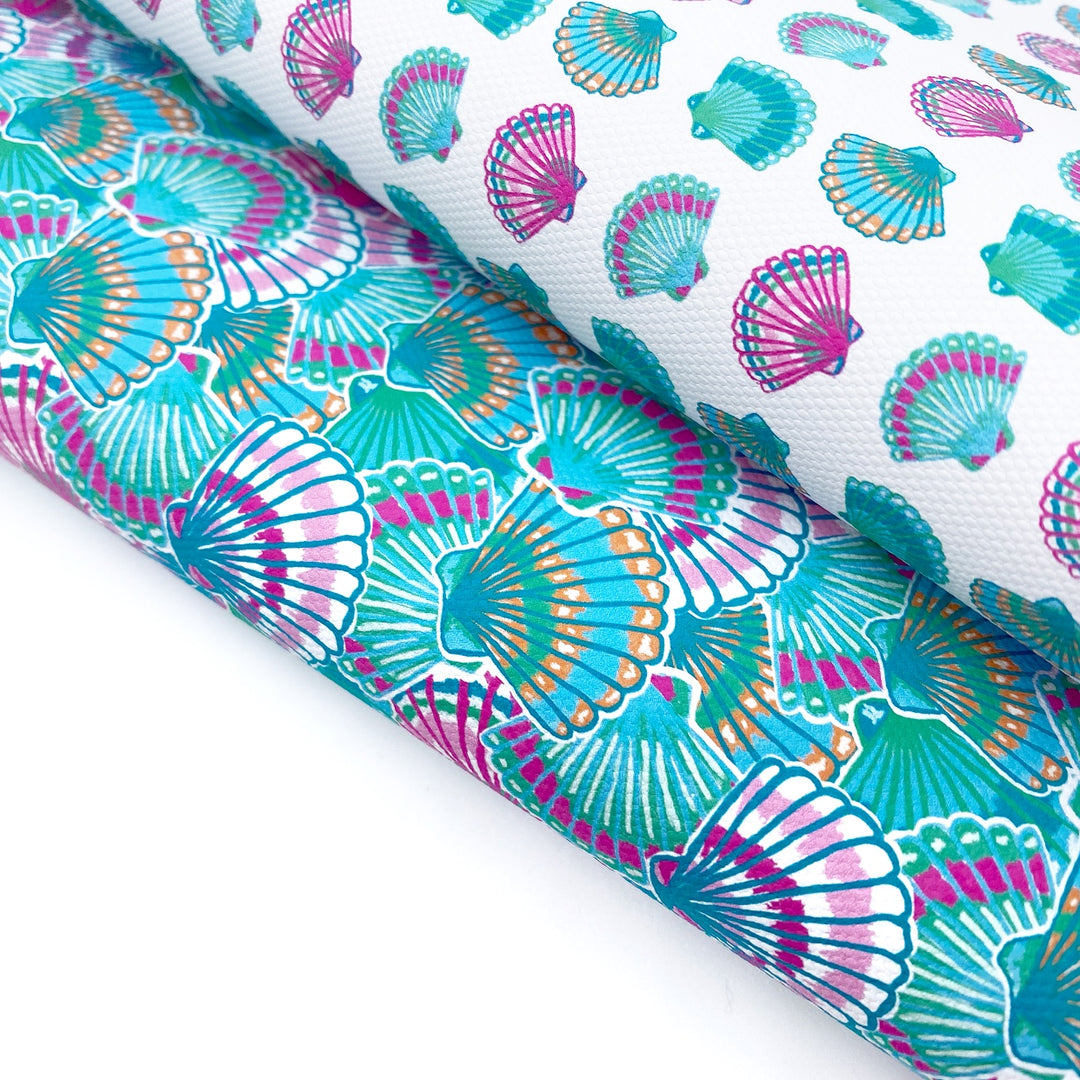 She sells Sea Shells Lux Premium Canvas Bow Fabrics