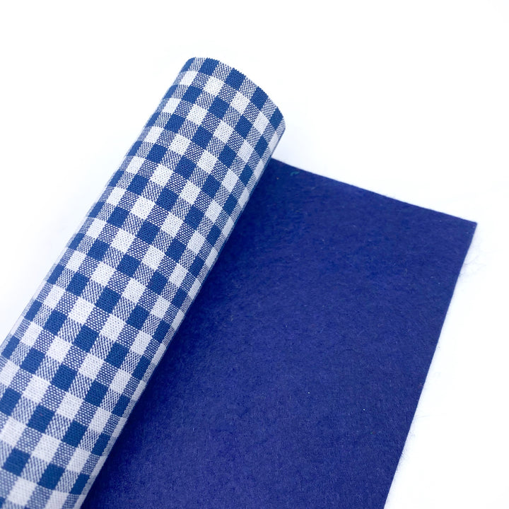 Colour Match Gingham Fabric Felt