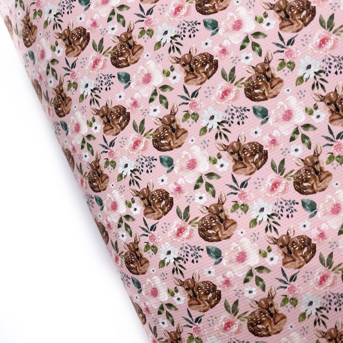 Pink Fawn Lux Premium Canvas Bow Fabrics