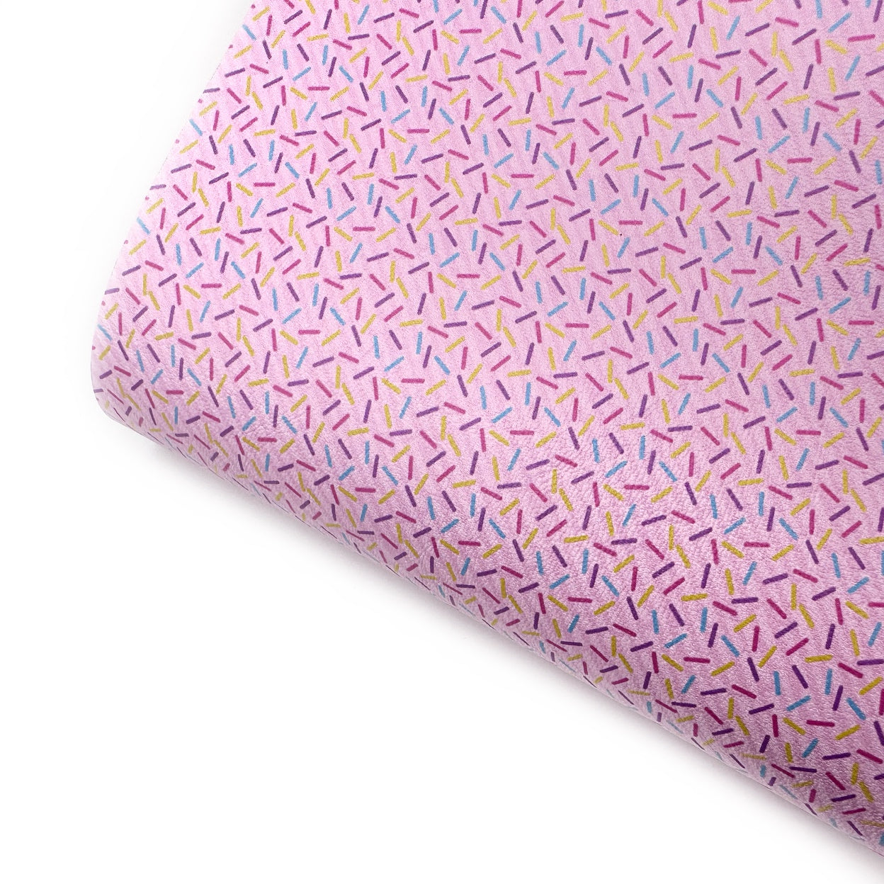 Pink Sprinkles Premium Faux Leather Fabric Sheets