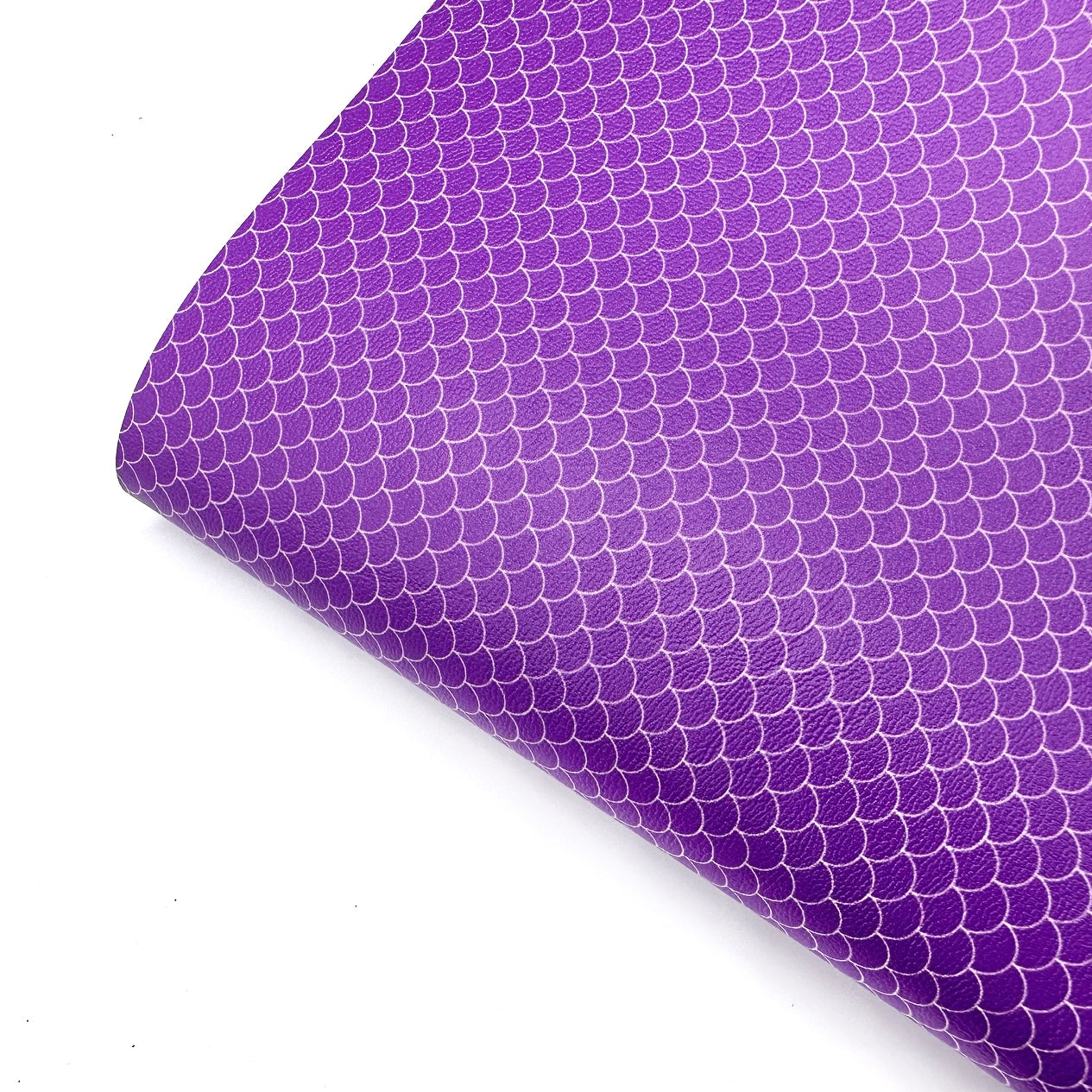 Purple Mermaid Scales Premium Faux Leather Fabric Sheets