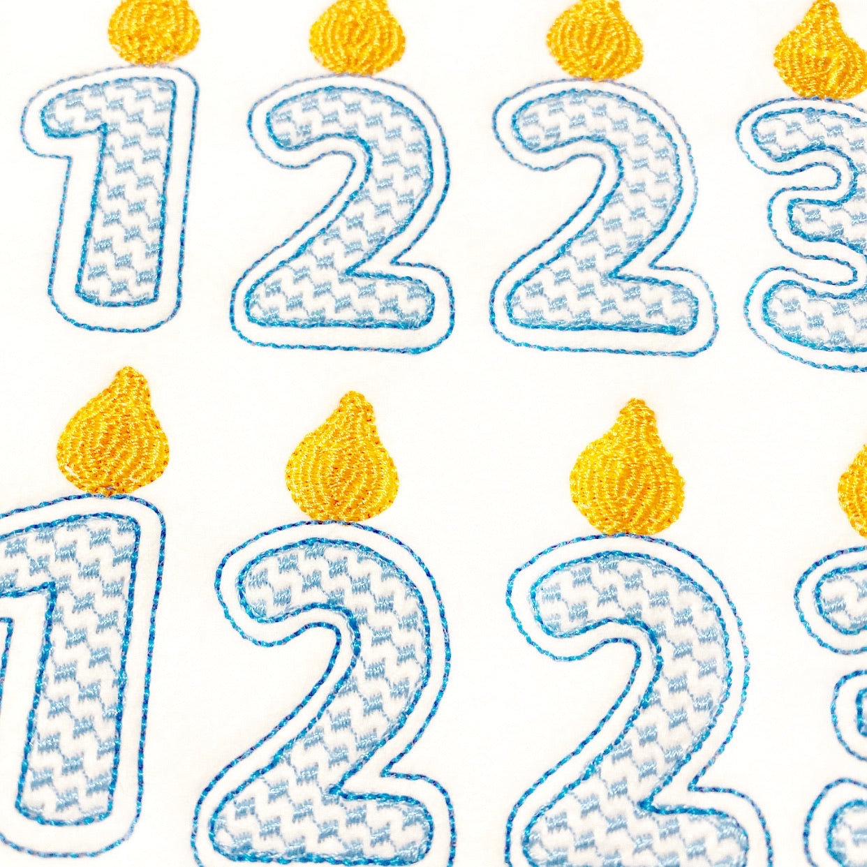 Blue Birthday Candle Number Felties