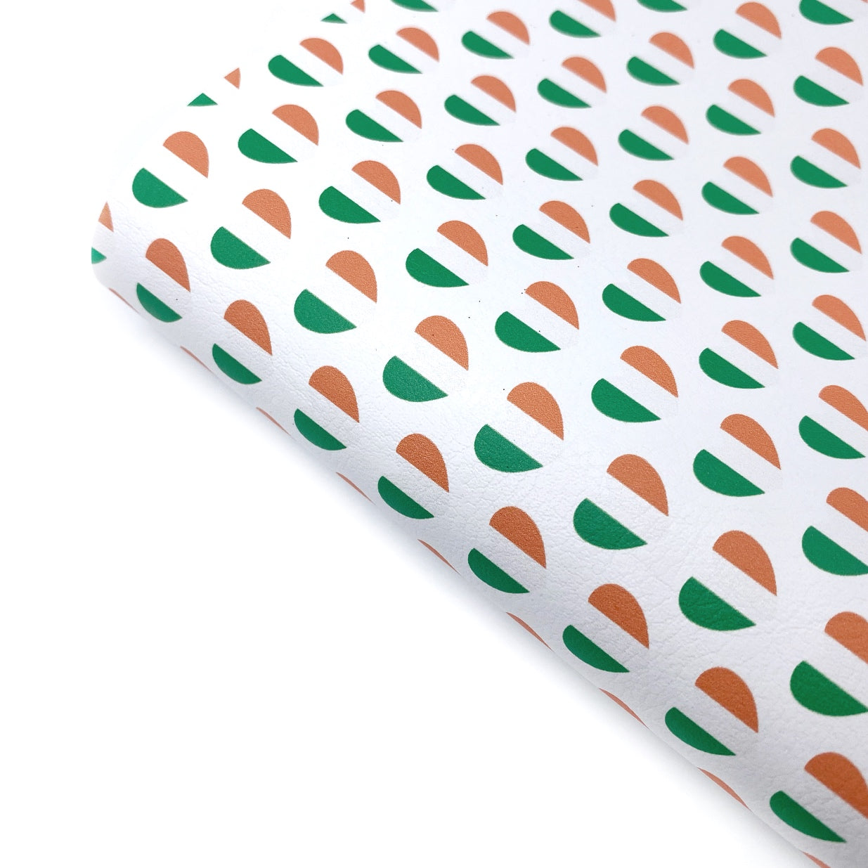Irish Hearts Flag Premium Faux Leather Fabric Sheets