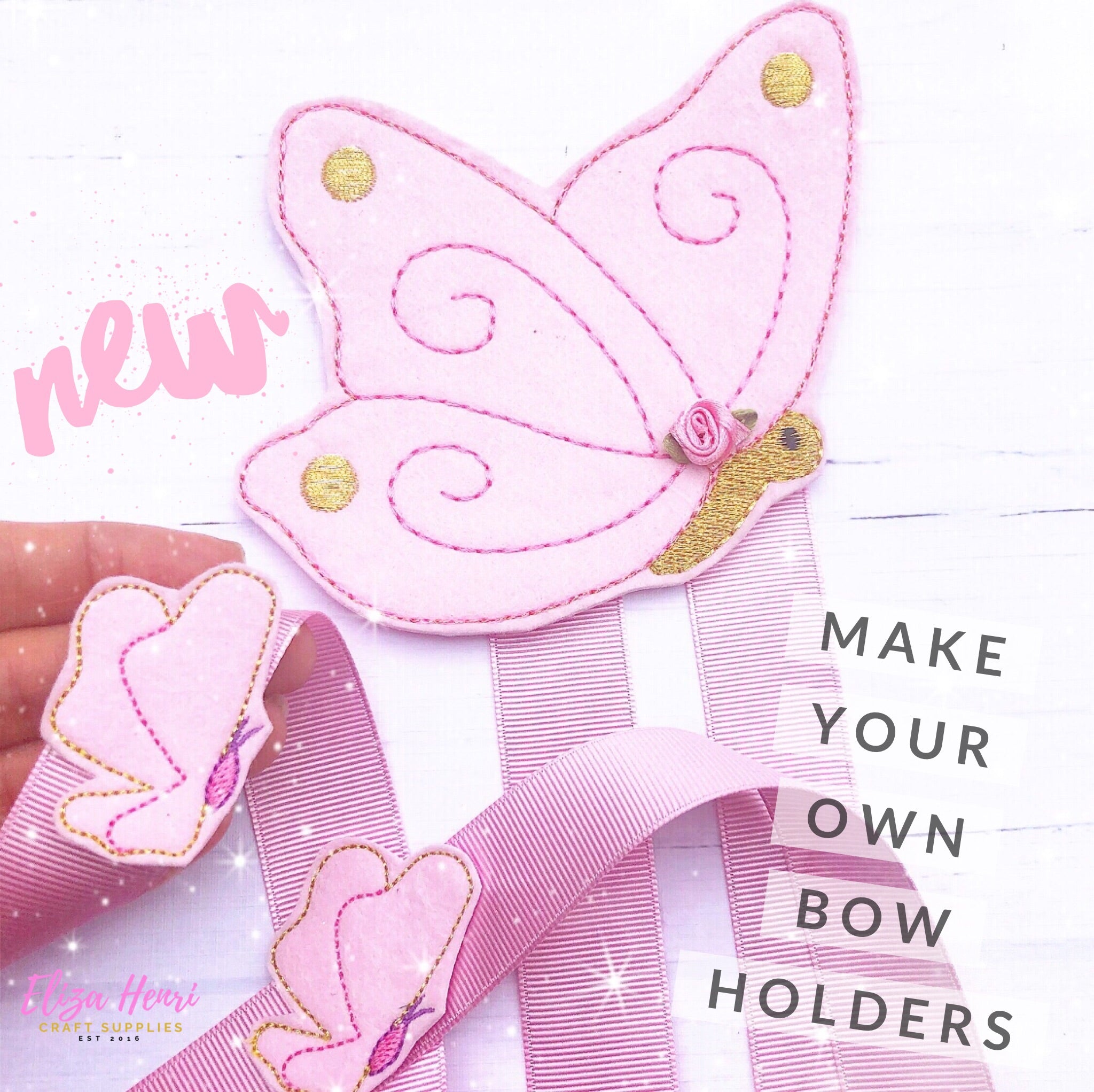 Make your own Bow Holder- DIY Butterfly Bow Holder Felties