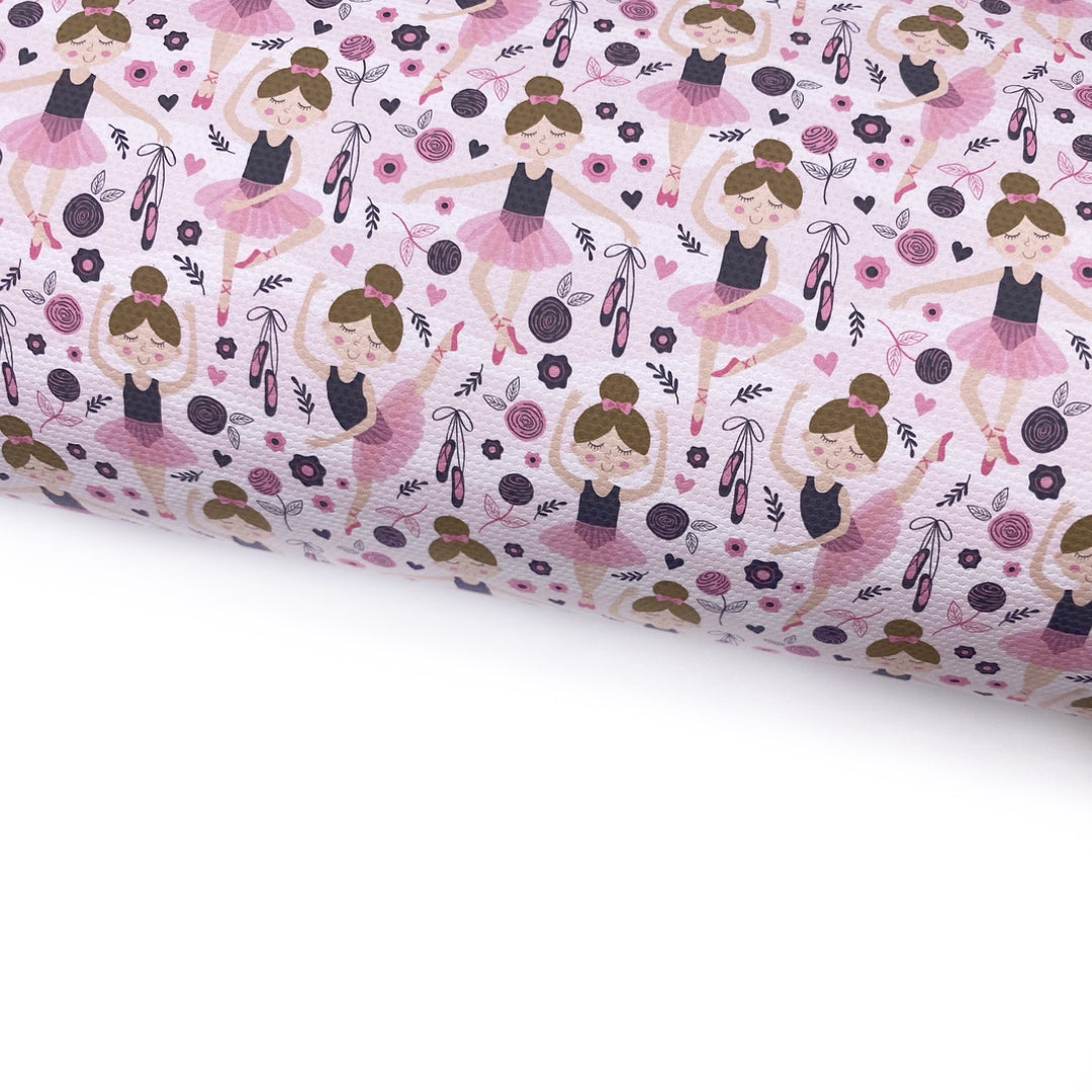 Flowery Ballerina Lux Premium Canvas Bow Fabrics