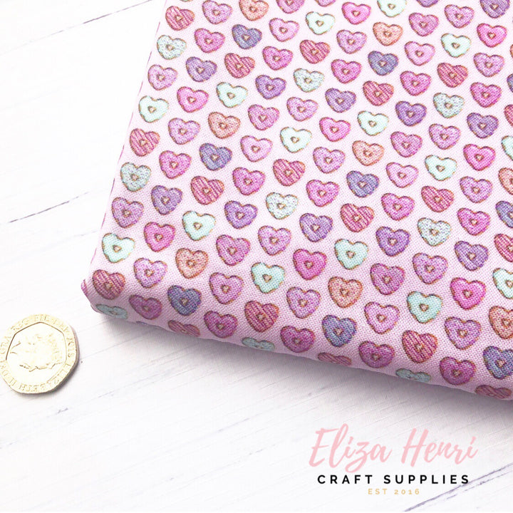 Heart Shaped Donuts Artisan Fabric Felt