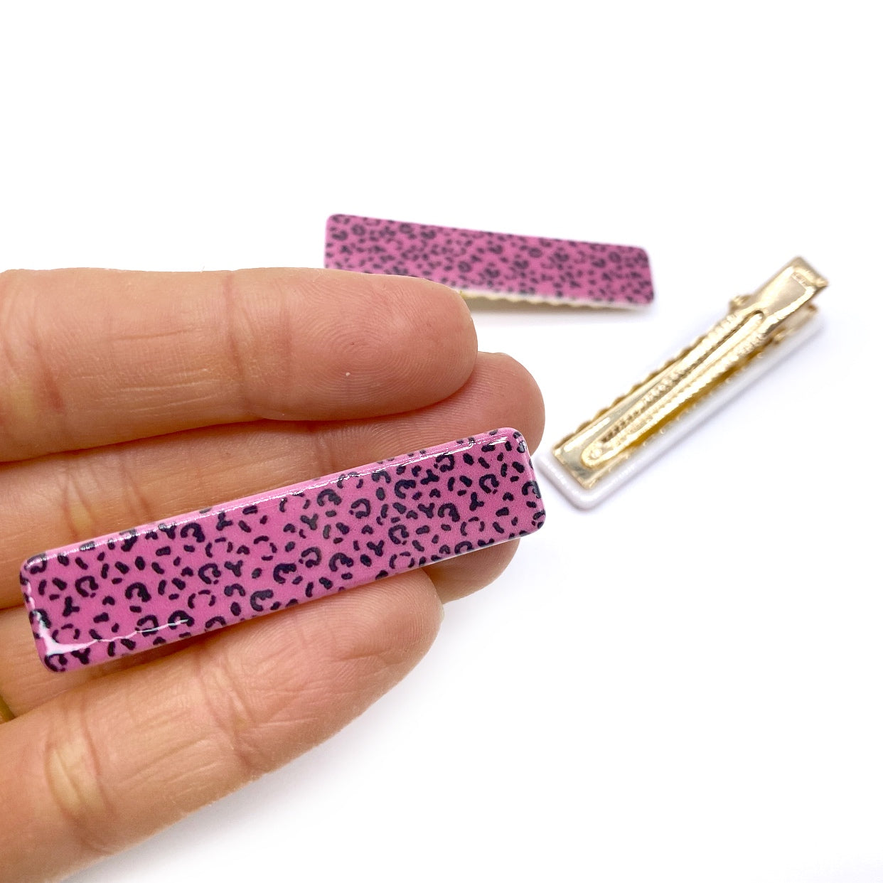 Beautifully Wild Leopard Fringe Bar Clippies- Pack Of 3