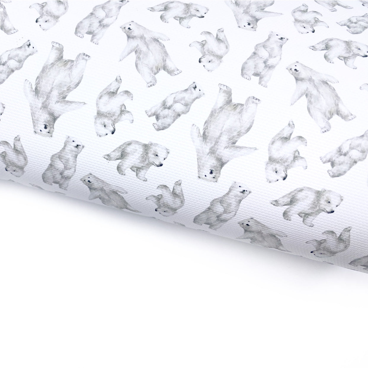 Mummy Bear & Baby Bear Polar Bear Lux Premium Canvas Bow Fabrics