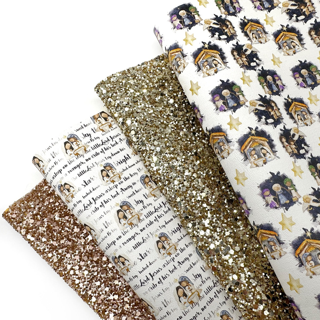 The Nativity Premium Featured Fabrics Faux Leather Fabric Sheet Set