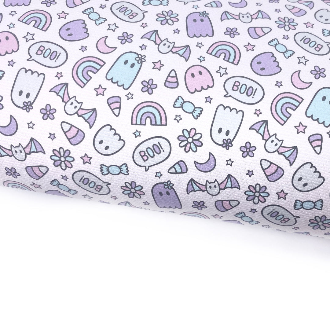 Cute Little Boo Lux Premium Canvas Bow Fabrics