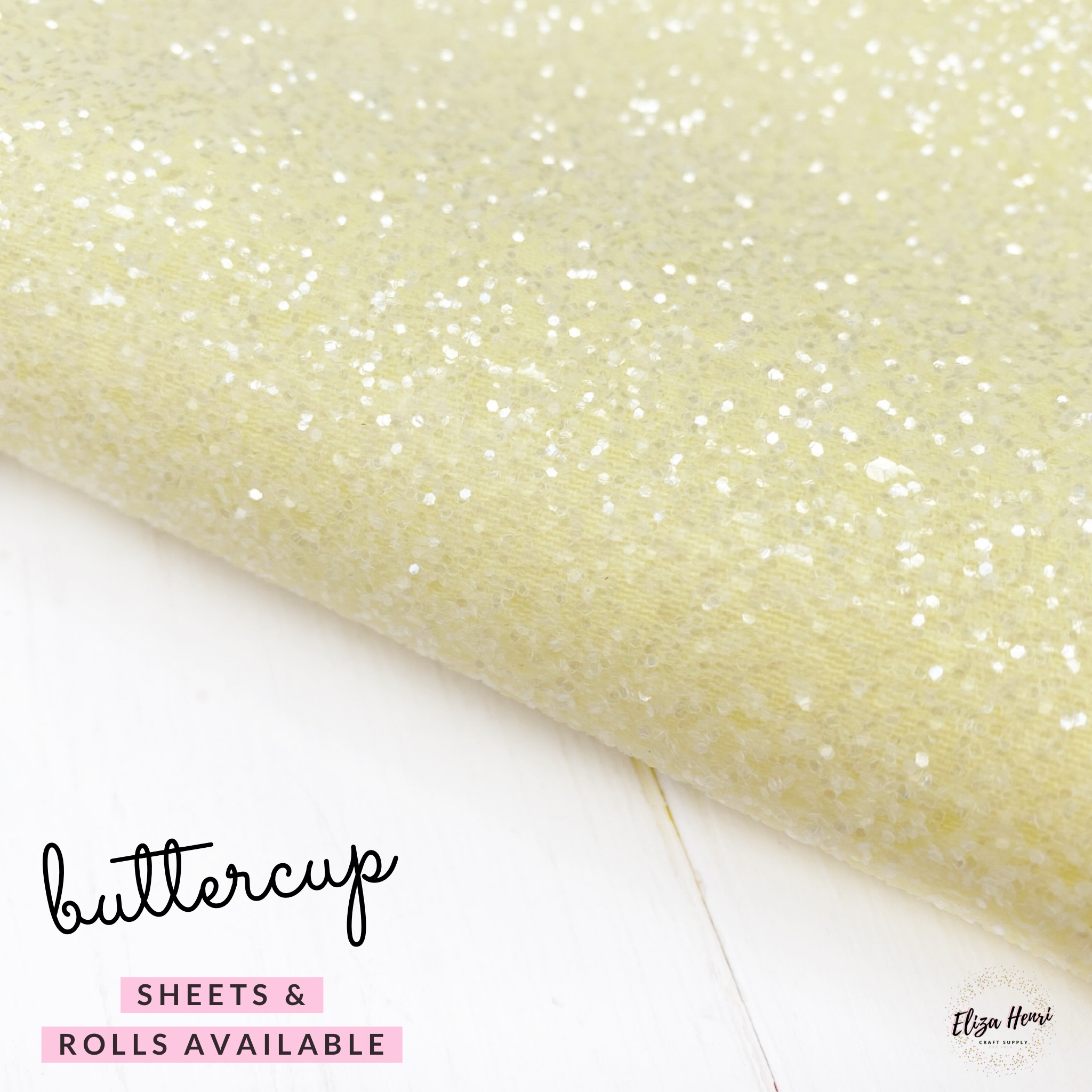 Buttercup Lux Premium Chunky Glitter Fabric