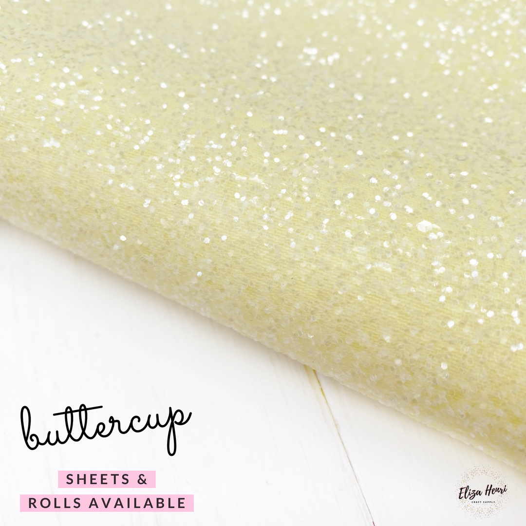 Buttercup Lux Premium Chunky Glitter Fabric