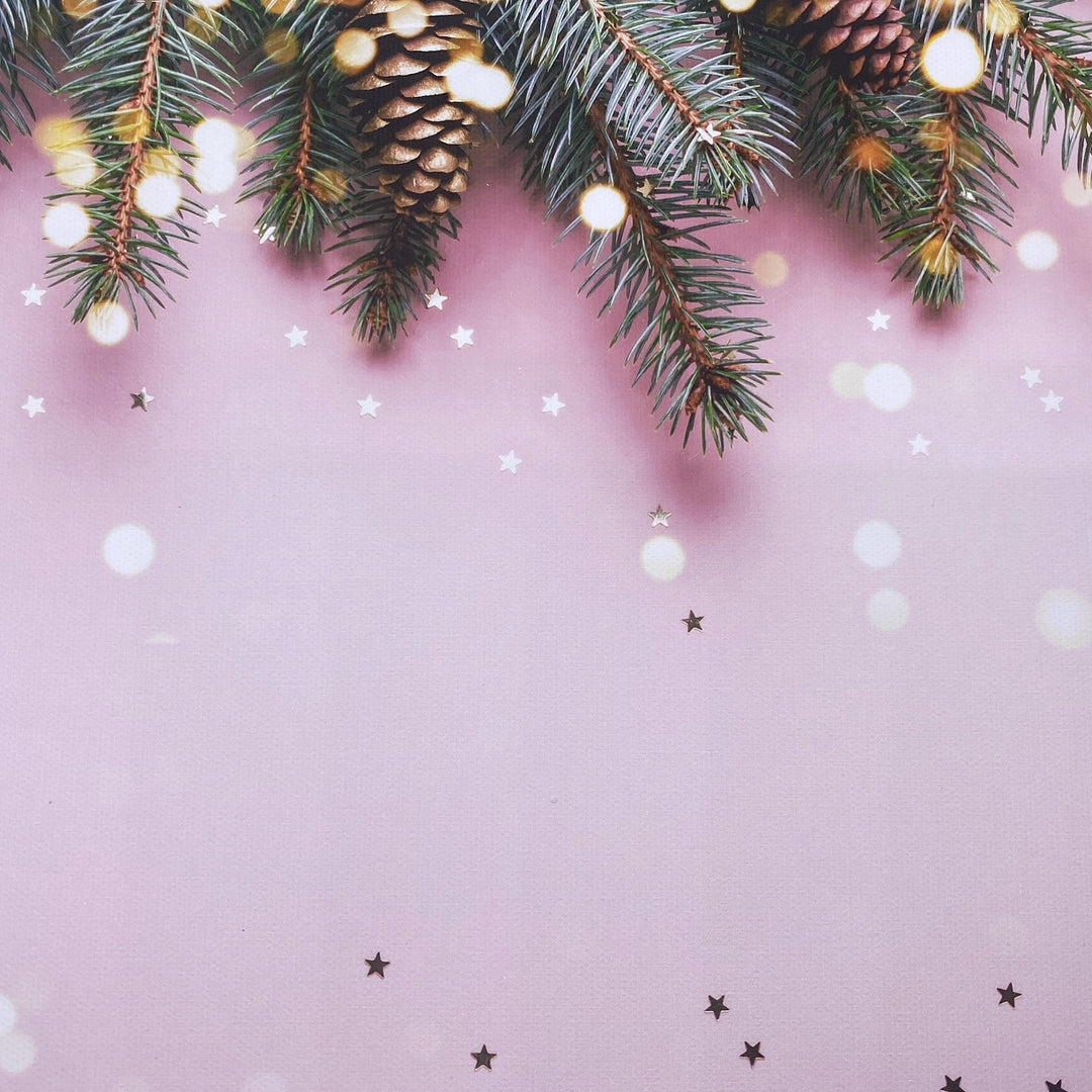 Pink & Golden Sparkle Garland Canvas Photography Background