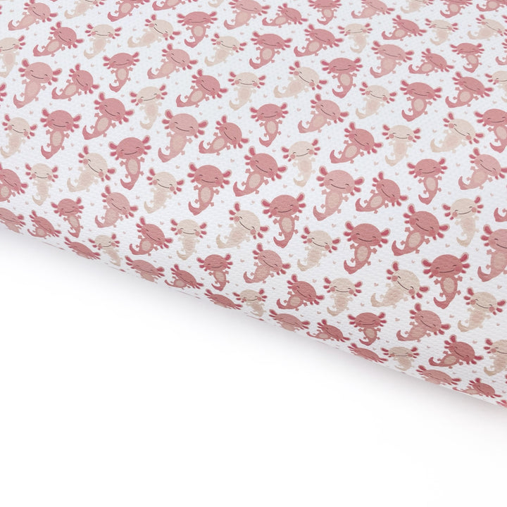 Baby Axolotl Mini Mix Up Lux Premium Printed Bow Fabric