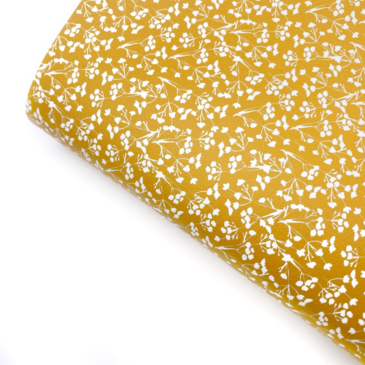 Mustard Wild Fields Premium Faux Leather Fabric Sheets