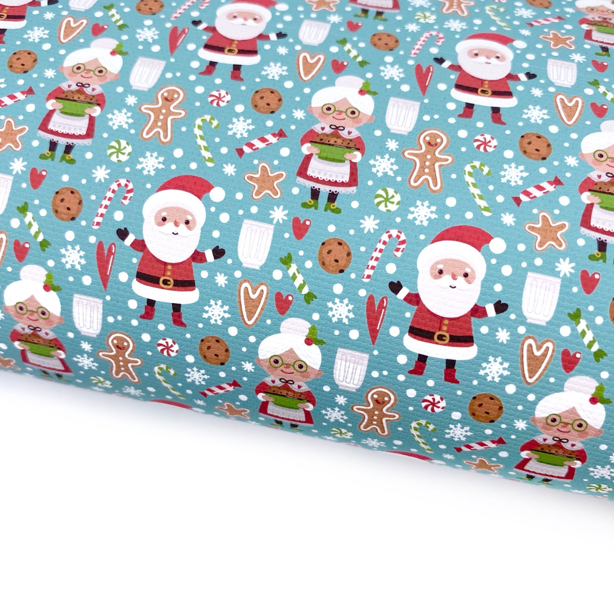 Mr & Mrs Christmas Reindeers Lux Premium Canvas Bow Fabrics