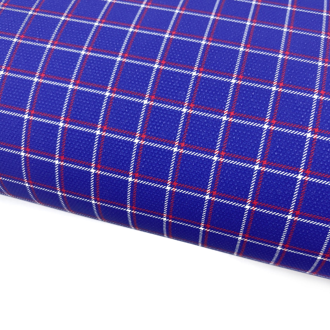 British Check Lux Premium Printed Bow Fabric