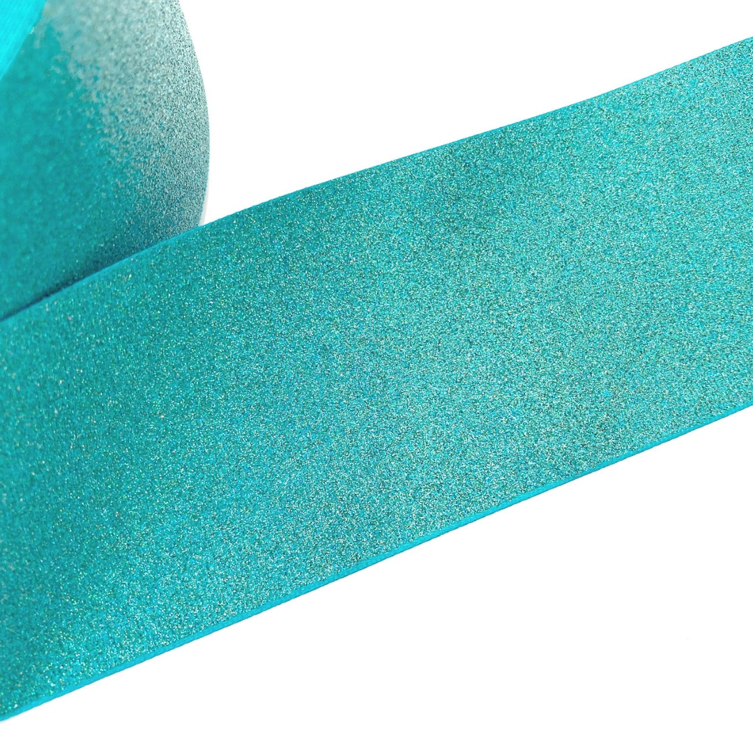 Jade Green Glitter Grosgrain Ribbon 3''