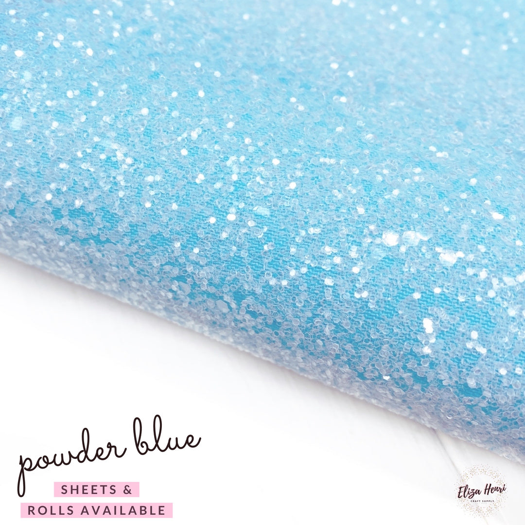 Powder Blue Lux Premium Chunky Glitter Fabric