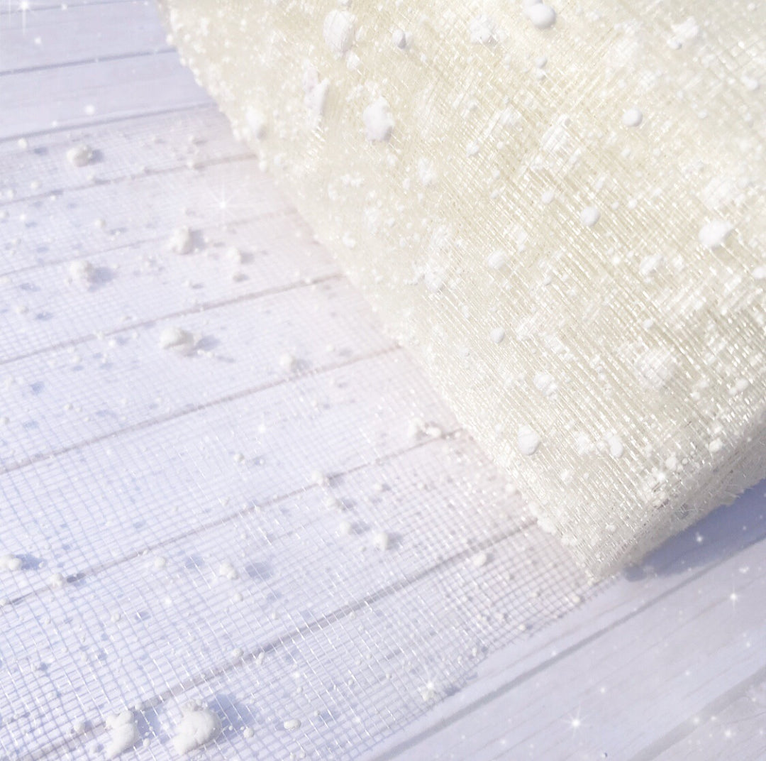 Luxury Snowy Tulle Fabric