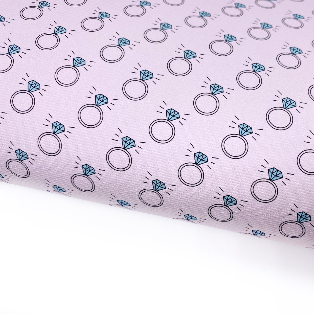 Diamond Rings Lux Premium Printed Bow Fabric