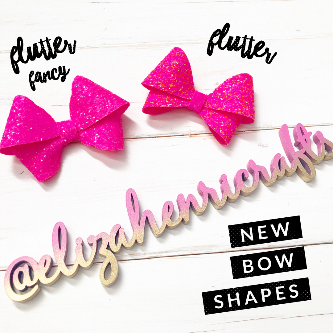 The Flutter Fancy Hair Bow- 3 Sizes on 1 die cutter/ Template-  DIES PRE ORDER