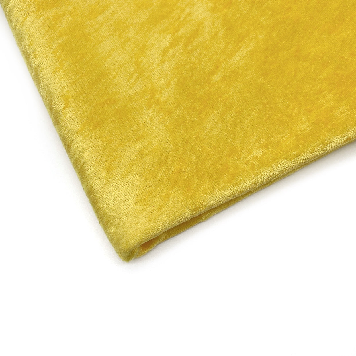 Yellow Crushed Velvet Fabric