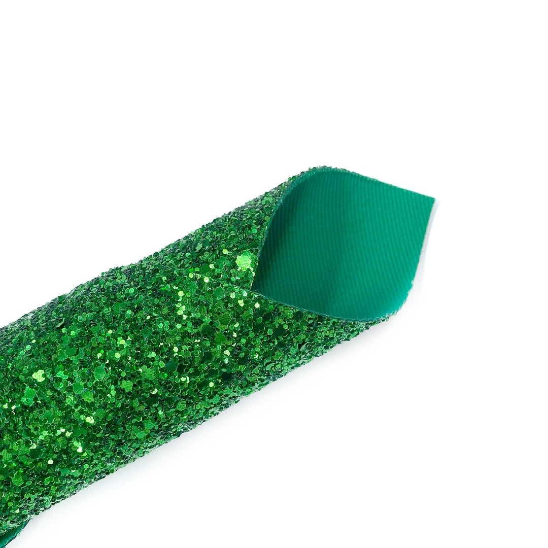 Evergreen Lux Premium Chunky Glitter Fabric