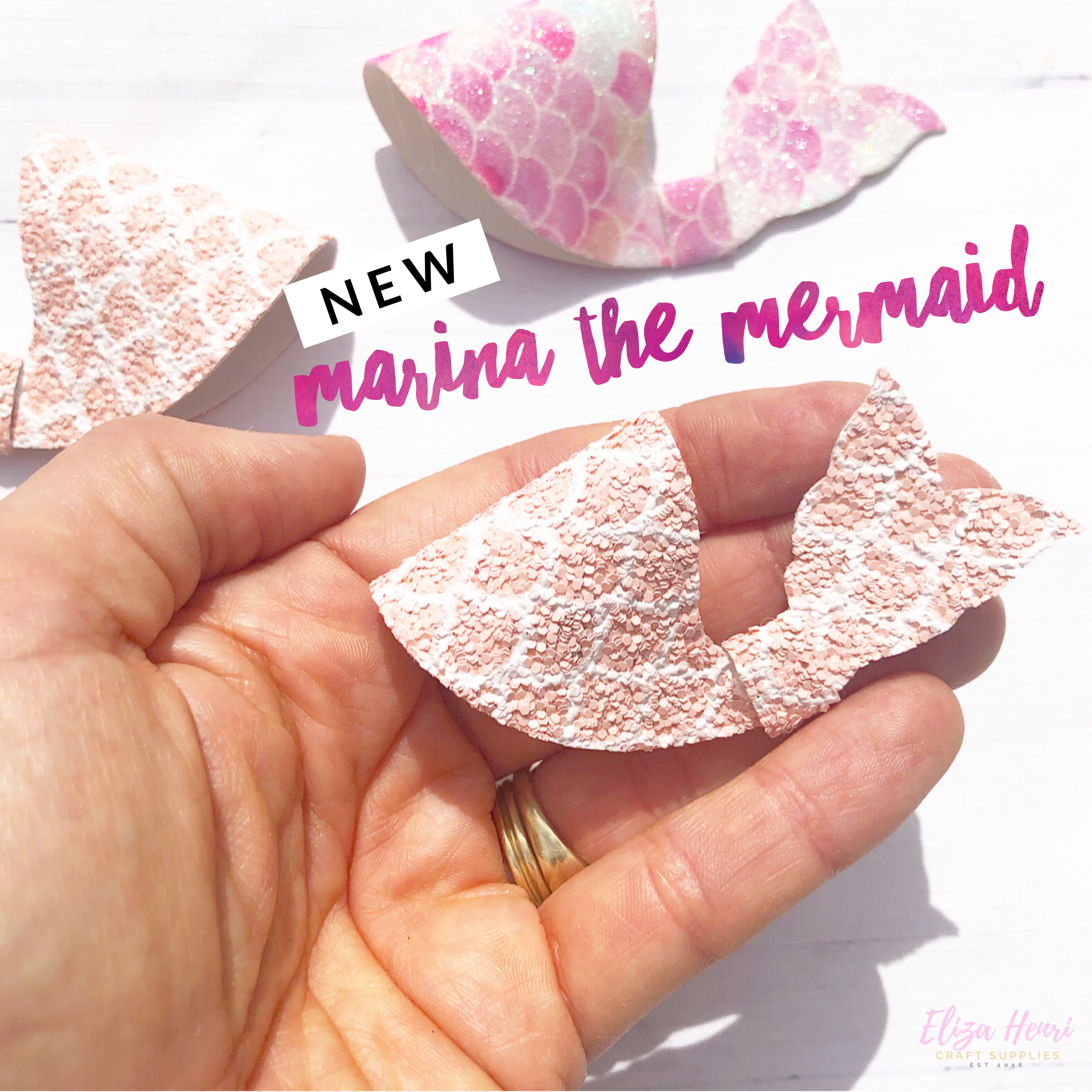 Marina the Mermaid Hair Bow Template- 2 Sizes