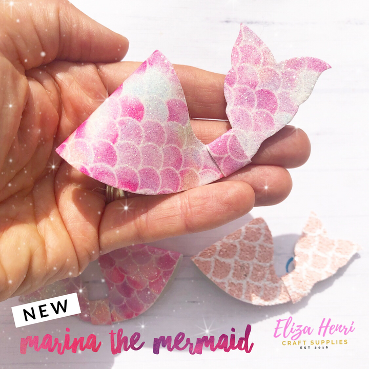 Marina the Mermaid Hair Bow Template- 2 Sizes