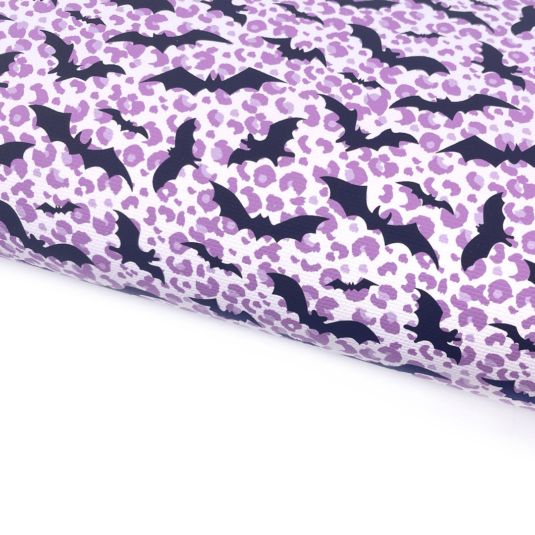 Leopard Bats Lux Premium Canvas Bow Fabrics