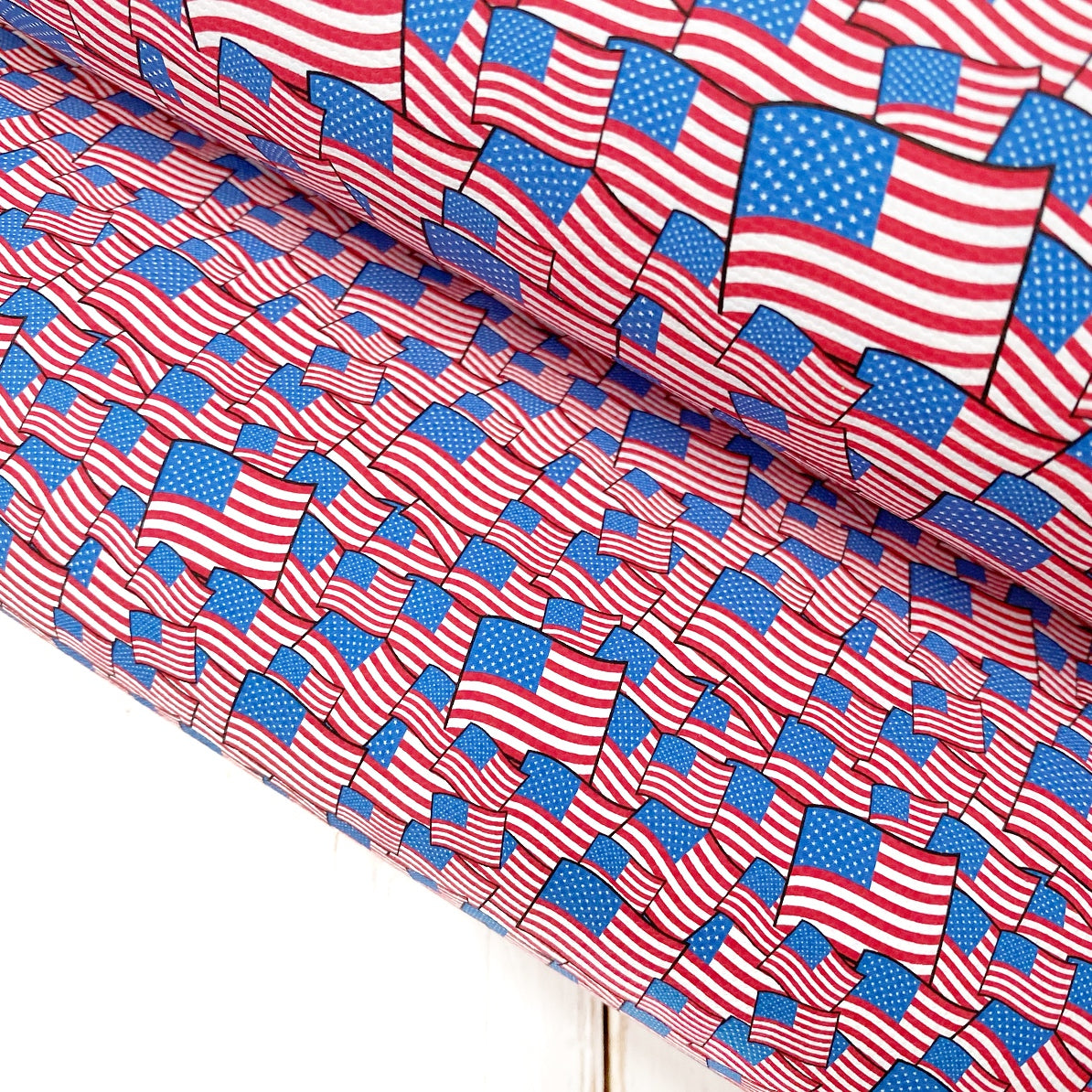 We Love USA Mini Print Lux Premium Printed Bow Fabric