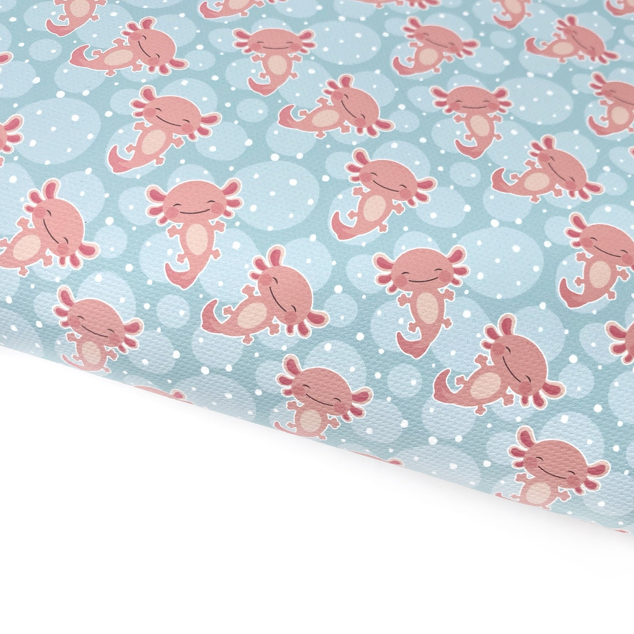 Deep Blue Sea Axolotl Lux Premium Printed Bow Fabric
