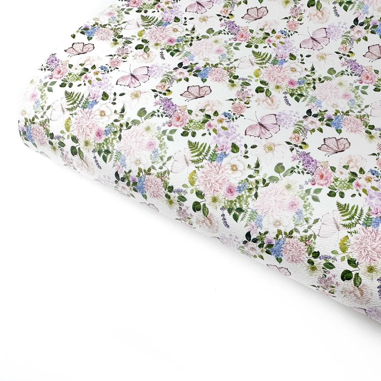 The Butterfly's Garden Premium Faux Leather Fabric Sheets