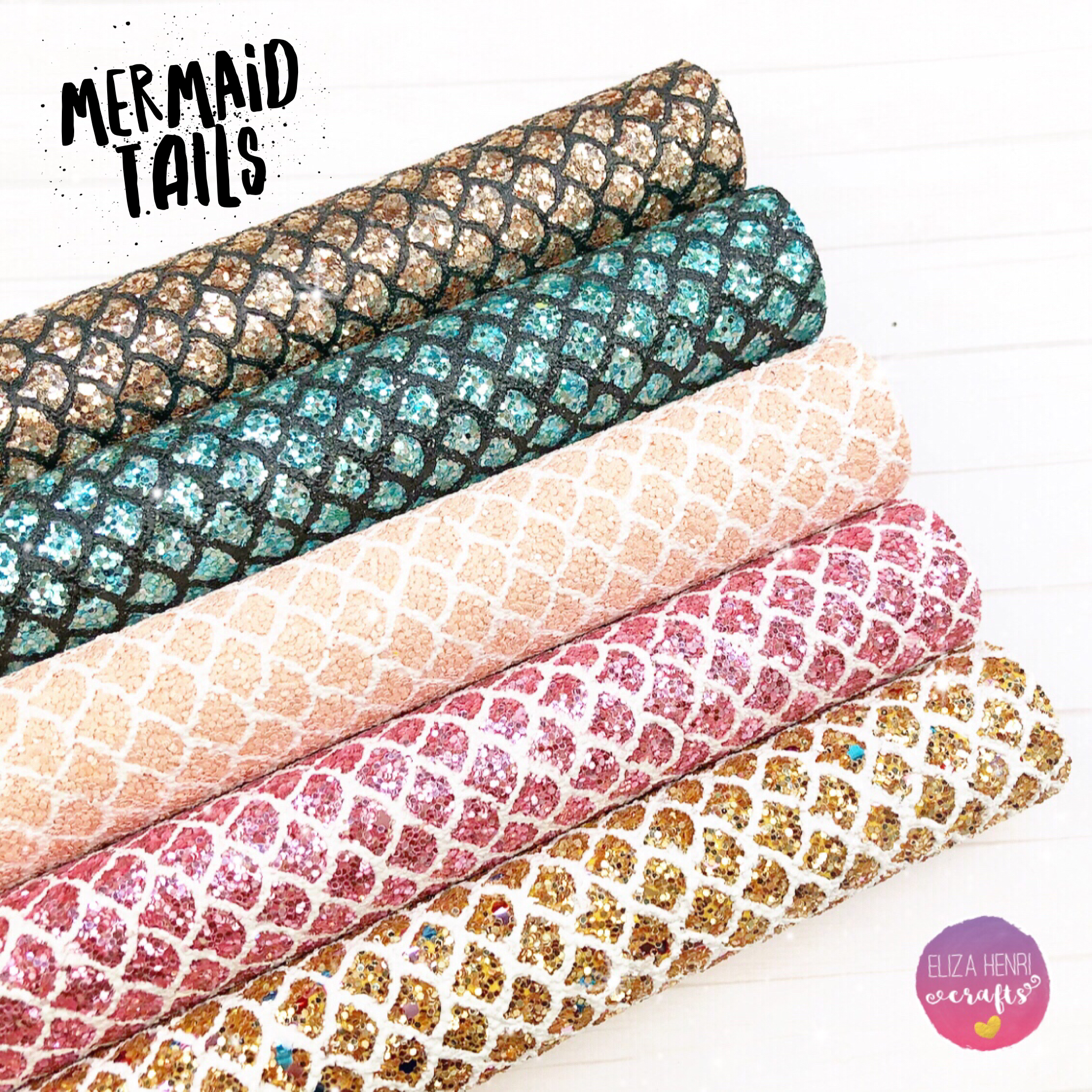 Mermaid Scales Chunky Glitter Fabrics