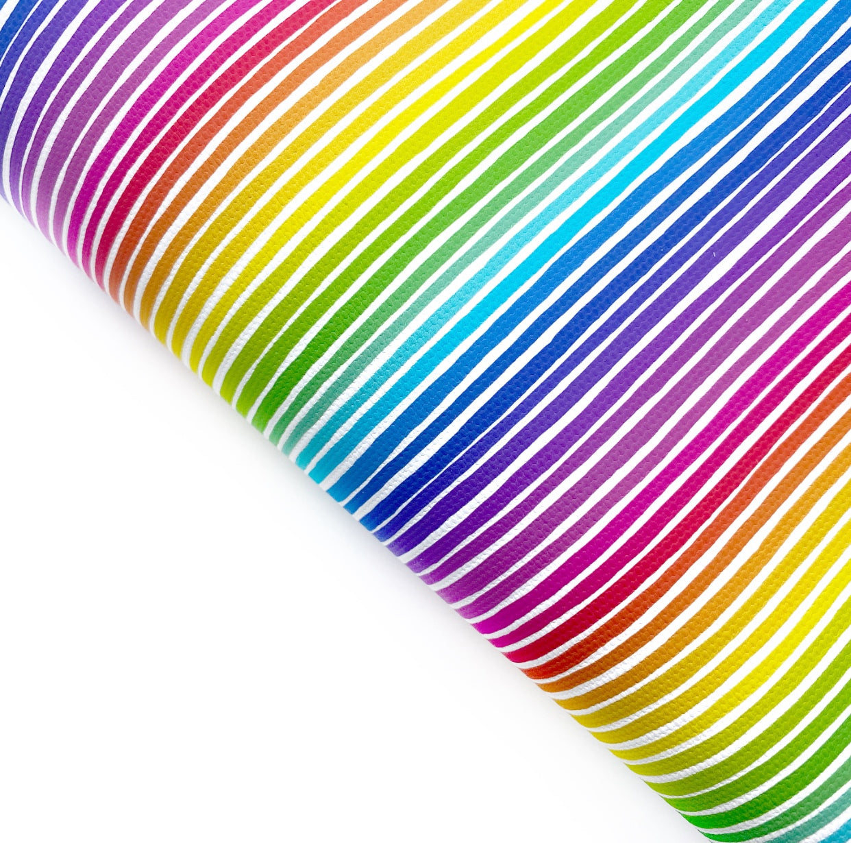 Rainbow Stripe Lux Premium Printed Bow Fabrics