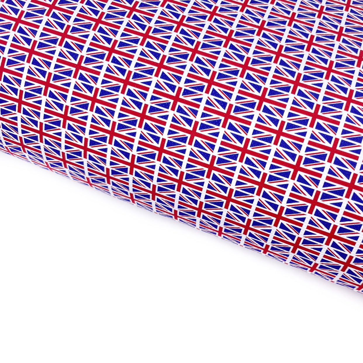 Flying the Union Jack Flag Lux Premium Printed Bow Fabric