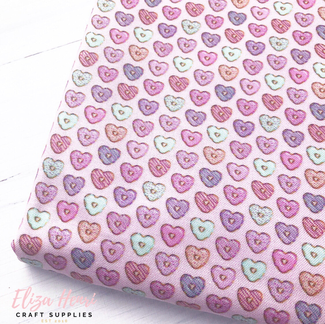 Heart Shaped Donuts Artisan Fabric Felt