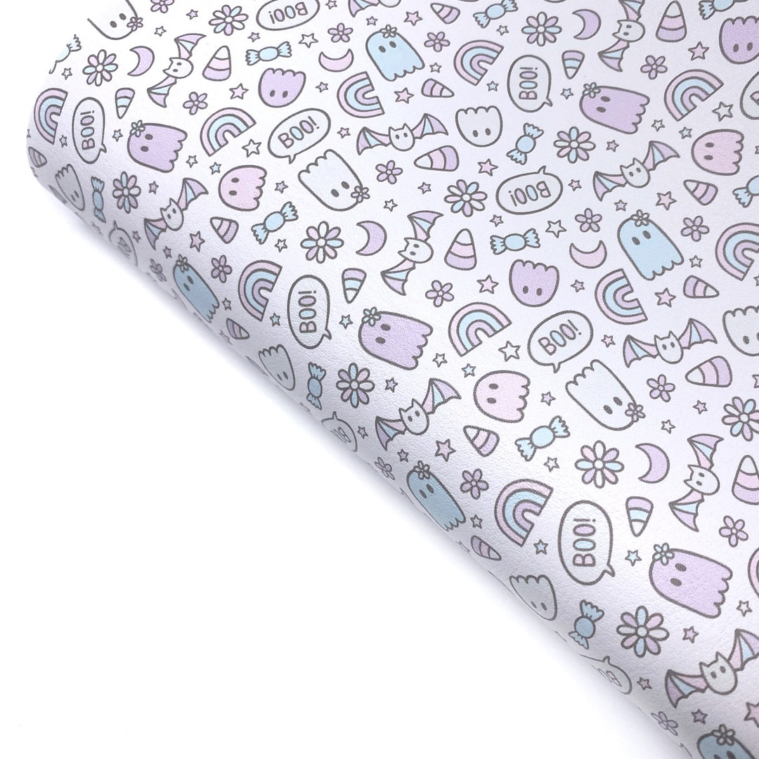 Cute Boo Premium Faux Leather Fabric Sheets