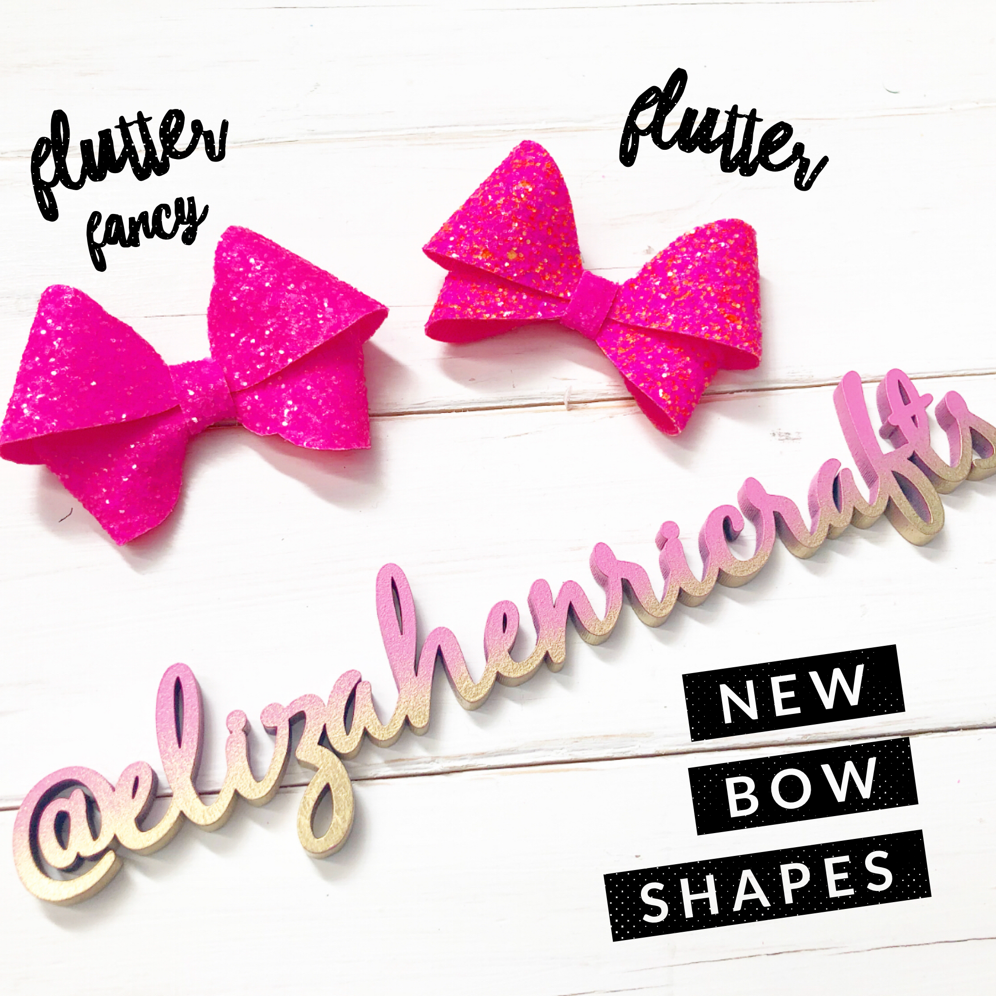 The Flutter Hair Bow- 3 Sizes on 1 Die Cutter/ Template