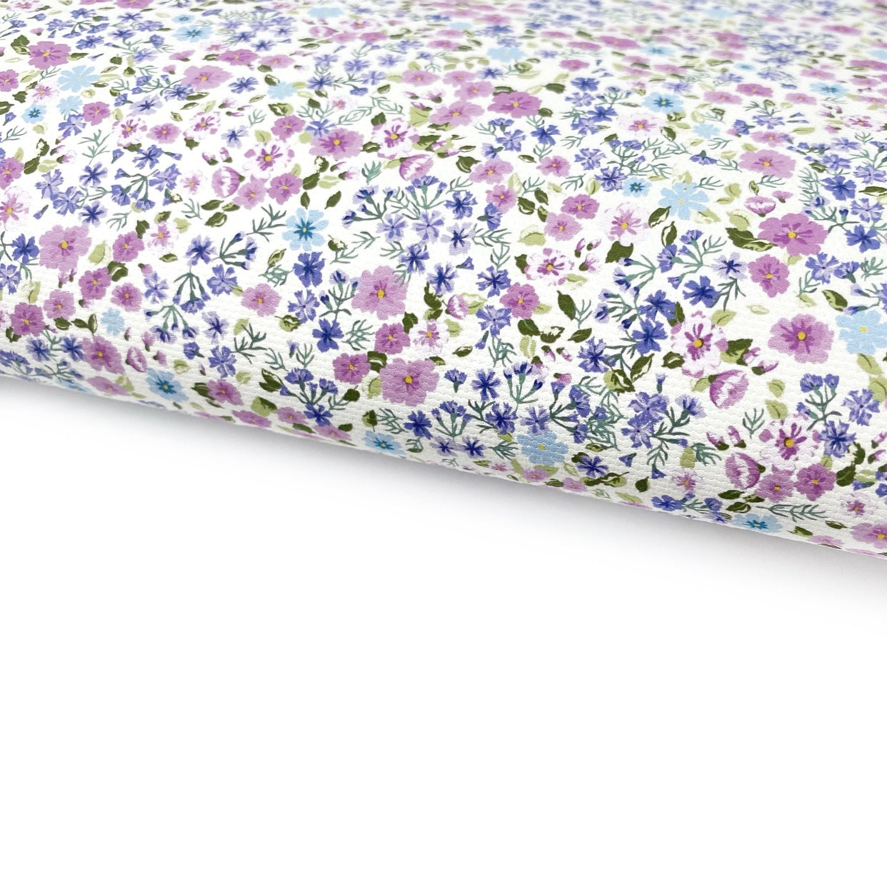 Lilac Blossoms Floral Lux Premium Printed Bow Fabric