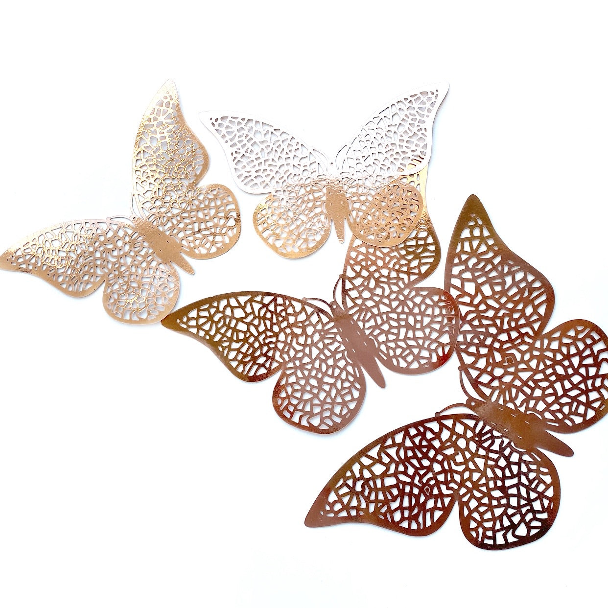 Metallic 3D Cut-out Butterfly Embellishments