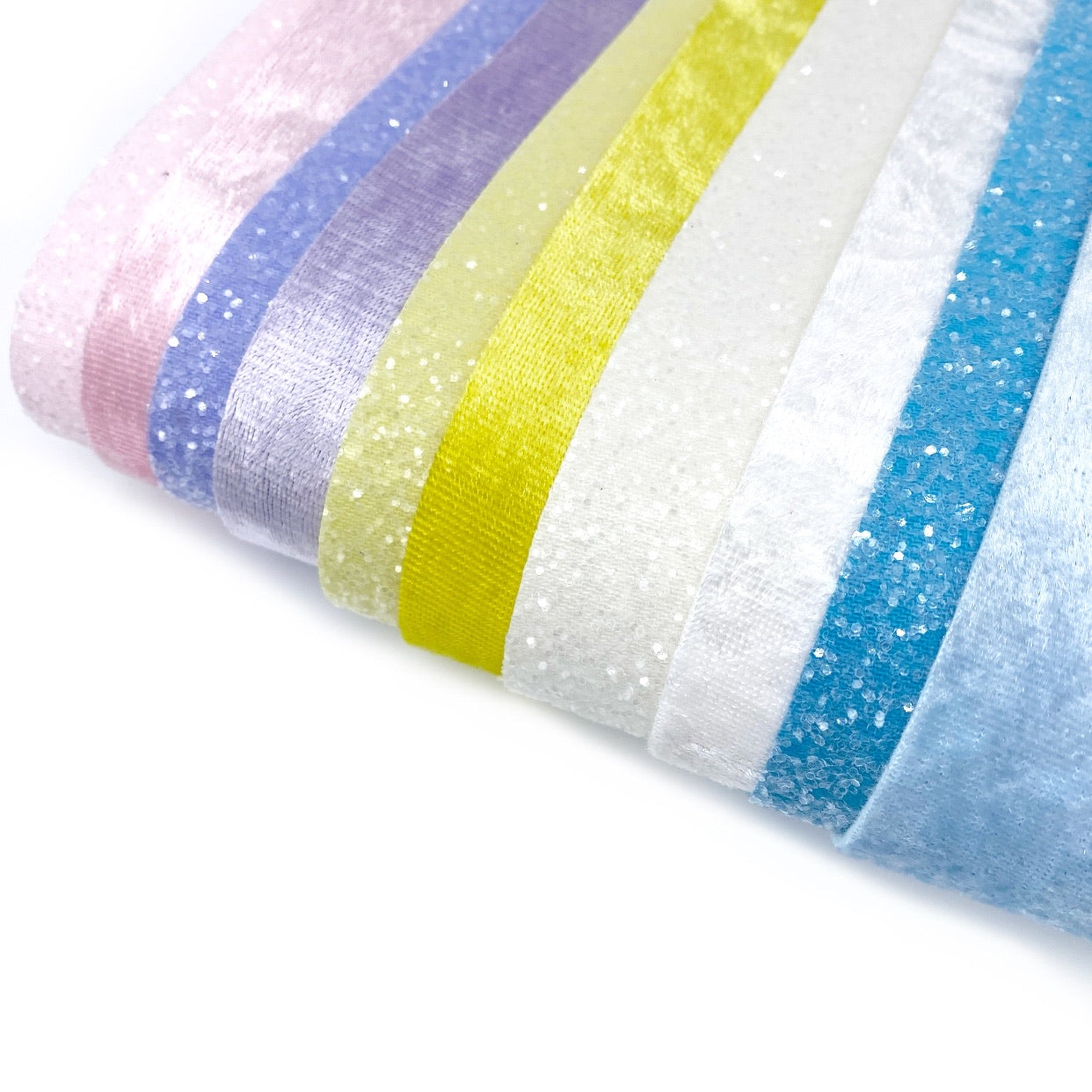 Premium Lux Pastel 'Velvitter' Chunky Glitter & Velvet collection- 5 Core Colours