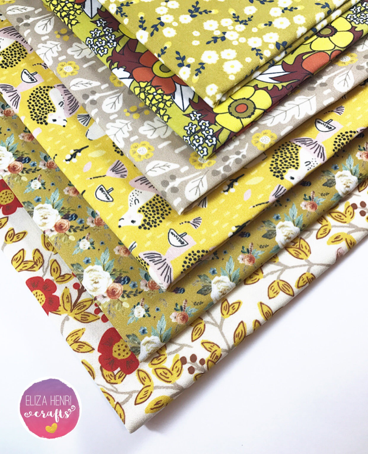 The Autumn Mustard Collection Artisan Fabric Felt - Eliza Henri Craft Supply
