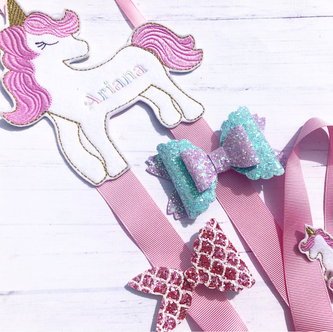 Make your own Bow Holder- DIY Unicorn Silhouette Bow Holder Felties