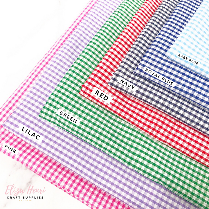 School Gingham Printed Fabric Felt