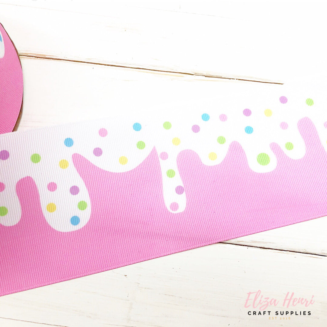 Strawberry Ice Cream Grosgrain Ribbon 2'' or 3''