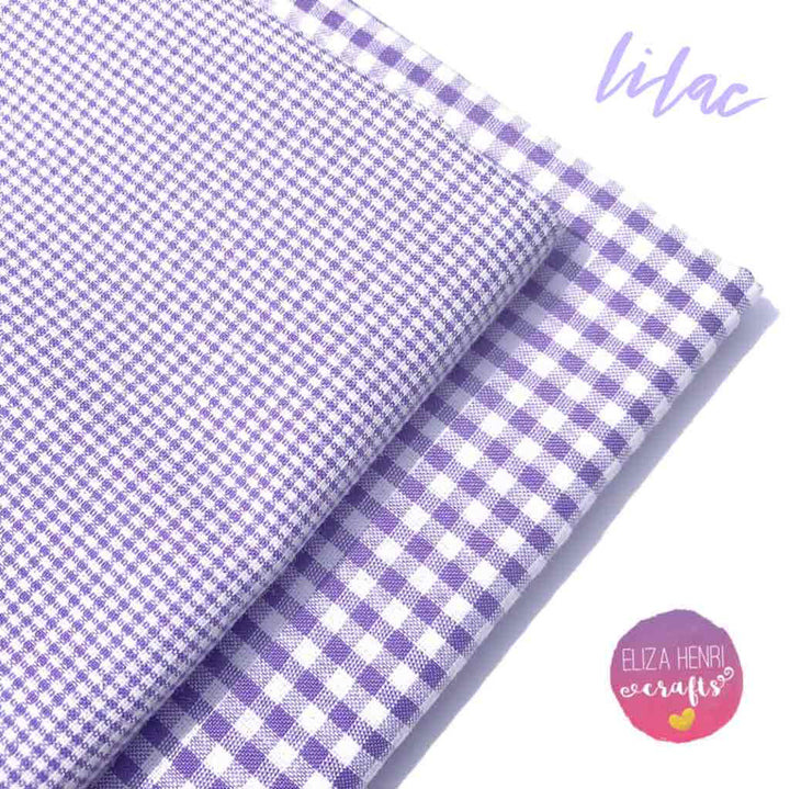 lilac gingham fabric felt