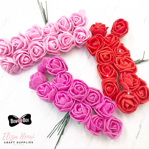 Mini Foam Roses- Bundles of 12